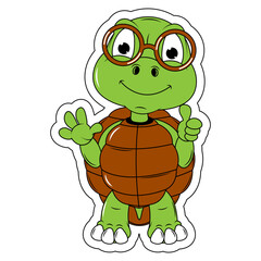 Fototapeta premium cute turtle animal cartoon
