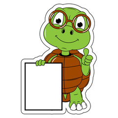 cute turtle animal cartoon