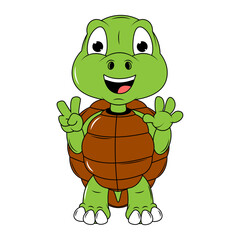 Fototapeta premium cute turtle animal cartoon