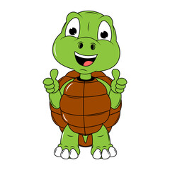 Fototapeta premium cute turtle animal cartoon