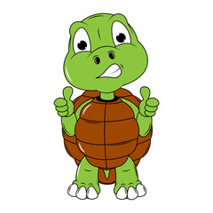 Fototapeta premium cute turtle animal cartoon
