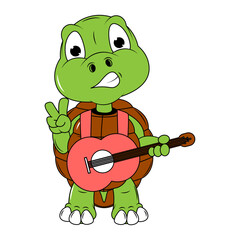 cute turtle animal cartoon