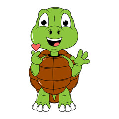 cute turtle animal cartoon