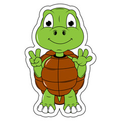 Fototapeta premium Cute turtle cartoon