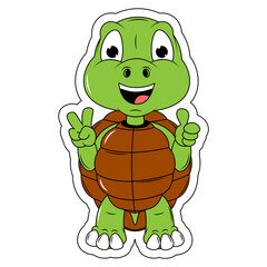 Fototapeta premium Cute turtle cartoon