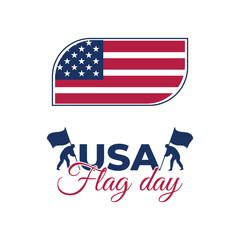 USA Flag Day Badge Design, Stamp, T-shirt, Seal, Sticker, Rubber, Tag, Banner, Poster Vector Illustration