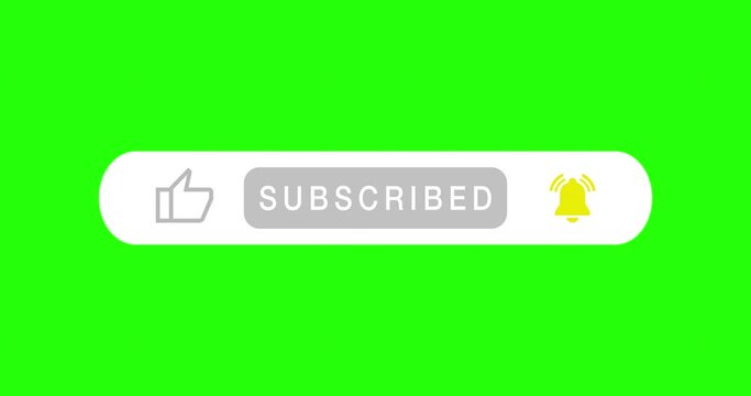 Green screen, icon and like for social media subscription with cursor, thumbs up and notification for followers. Blog, channel and icons for streaming service with click, subscribe button and mockup