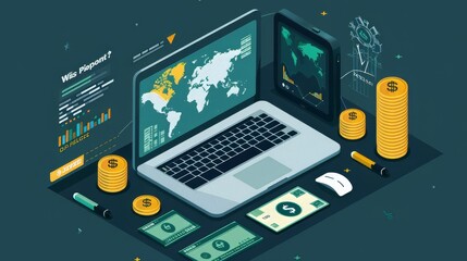 Global Financial Data Analysis on Laptop
