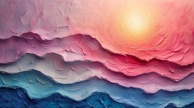 Soft pastel hues blending seamlessly on a canvas, evoking a sense of tranquility and serenity in art. Abstract Backgrounds Illustration, Minimalism,