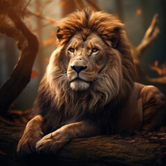 Fototapeta premium lion wildlife in nature professional photography