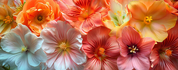 Obraz premium A bouquet of colorful flowers, their petals unfurling like works of art.