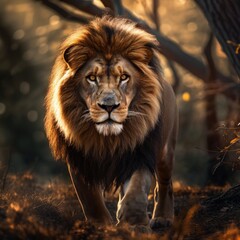 Fototapeta premium lion wildlife in nature professional photography