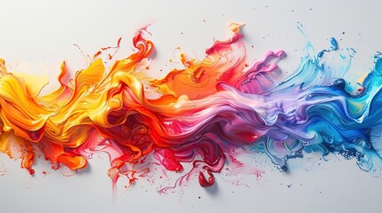 Lively Abstract Background Showcasing the Beauty of Watercolor Paint Splash Art