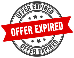 offer expired stamp. offer expired label on transparent background. round sign