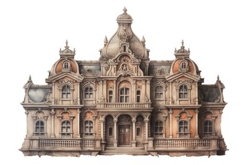 Obraz premium Sculpture Gothic mansion architecture building house.