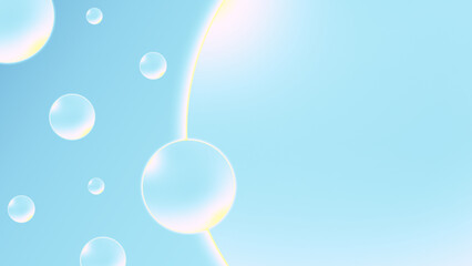 Water drops on gradient background bubble color concept graphic for illustration