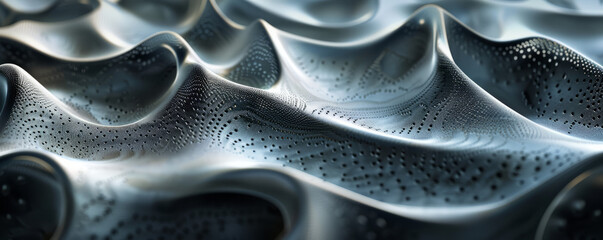 A textured surface with bumps and grooves, creating a sense of depth and dimension.