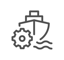 Logistics related icon outline and linear vector.