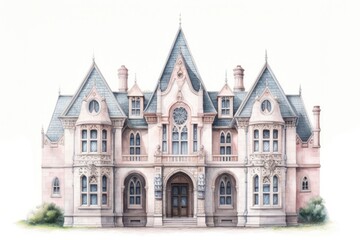 Obraz premium Sculpture Gothic mansion architecture building house