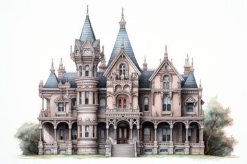 Obraz premium Sculpture Gothic mansion architecture building castle