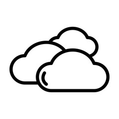 Cloud line icon. Cloud icon. Cloud icon isolated on white background. Transparent background, minimalist symbol. Vector images