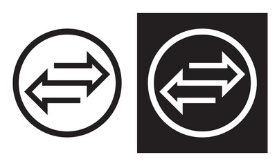 Transfer arrows icon set. compare or exchange vector symbol. swap, flip or change sign. two way data trade icon.. isolated on white background.. EPS 10/AI