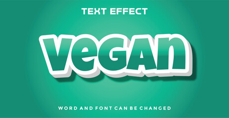 Vegan editable text effect