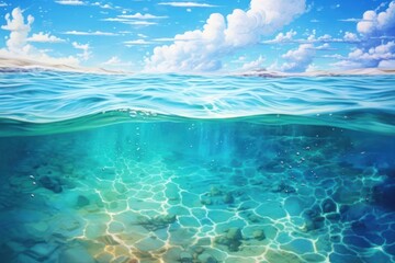 Fototapeta premium Summer ocean underwater outdoors nature