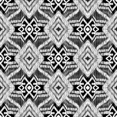 Ikat floral paisley embroidery on background.geometric ethnic oriental pattern traditional.Aztec style abstract vector illustration.design for texture,fabric,clothing,wrapping,decoration.
