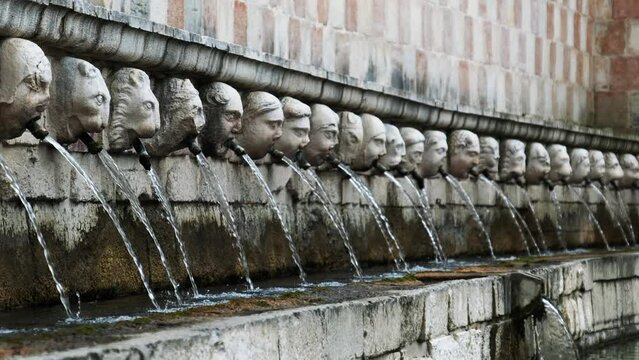 The Fontana delle 99 Cannelle in L Aquila - Abruzzo - Italy