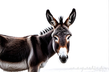 Donkey isolated on white