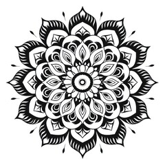 Mandala pattern drawing sketch.