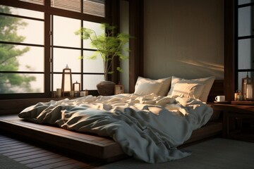 Interior bedroom furniture indoors pillow.