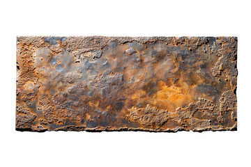Naklejka premium isolated rusty metal plate banner
