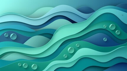 Fluid Harmony abstract blue background