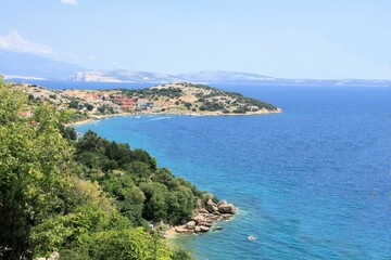 lovely view in Baska, island Krk, Croatia