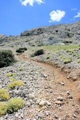 Hiking trail in Baska, island Krk, Croatia