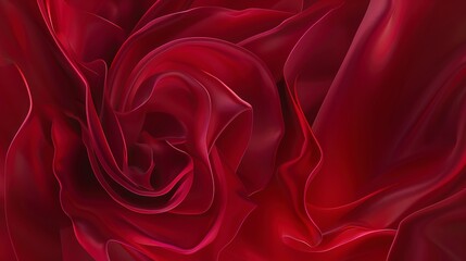 Obraz premium Abstract rose pattern, close-up, deep red hues, soft focus, swirling petals, gentle gradient.