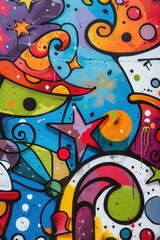 Colorful Abstract Street Art - Creativity and Playfulness