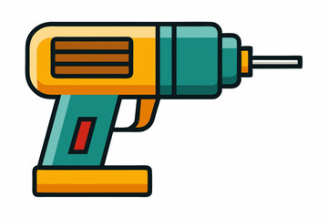 Vector colorful illustration  for power tools machine