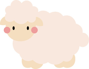 cute recolorable sheep eid adha, domba lucu idul adha