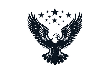 Eagle vector illustration logo design, eagle icon logo