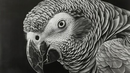 Fototapeta premium African grey parrot closeup