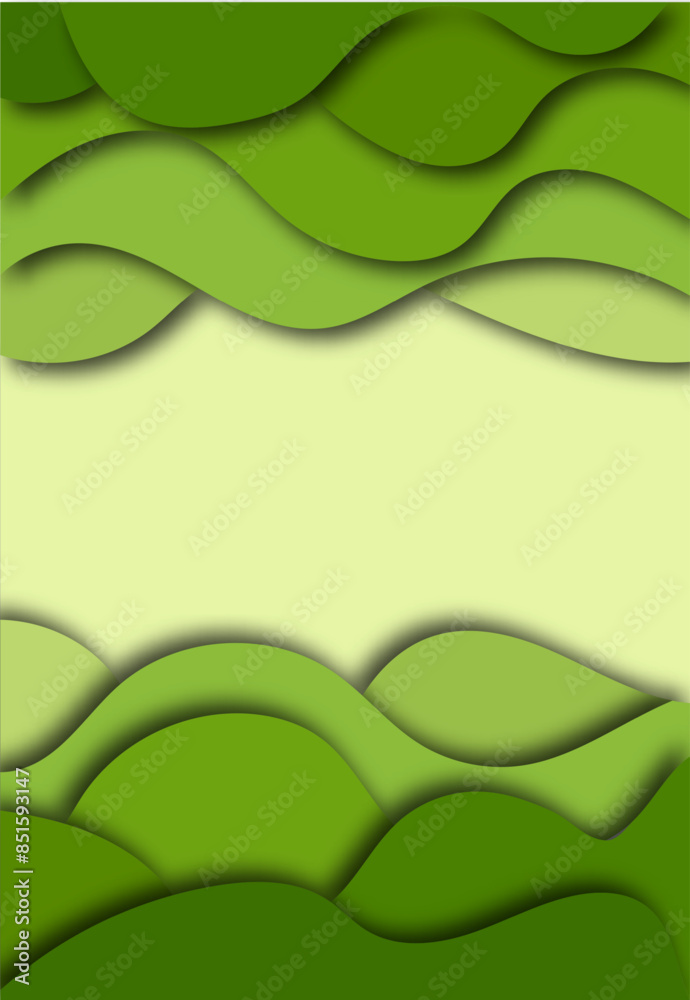 Sticker vector background with paper-cut colored shapes. 3d abstract paper style, design layout for business