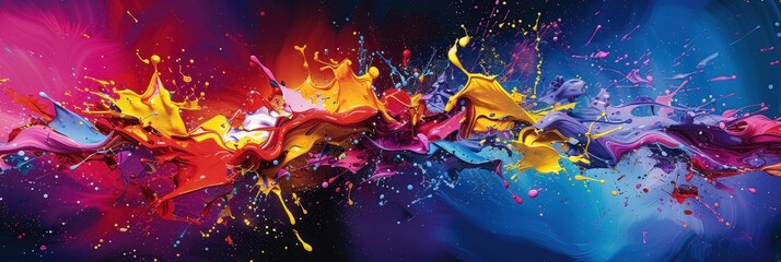 Abstract Colorful Paint Splatter