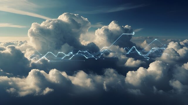 Data Encryption and Privacy: Secure Server Room with Glowing Encryption Symbols