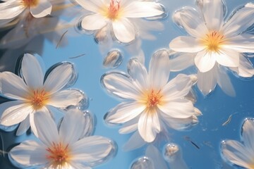 Obraz premium Flower backgrounds outdoors blossom.