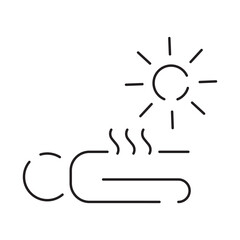 Sun Protection Related Vector Line Icon. Icons as Sunscreen, Sunglasses, UV rays exposure time and more. Summer vacation