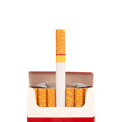 Cigarette pack isolated on white background