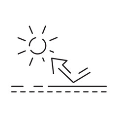 Sun Protection Related Vector Line Icon. Icons as Sunscreen, Sunglasses, UV rays exposure time and more. Summer vacation